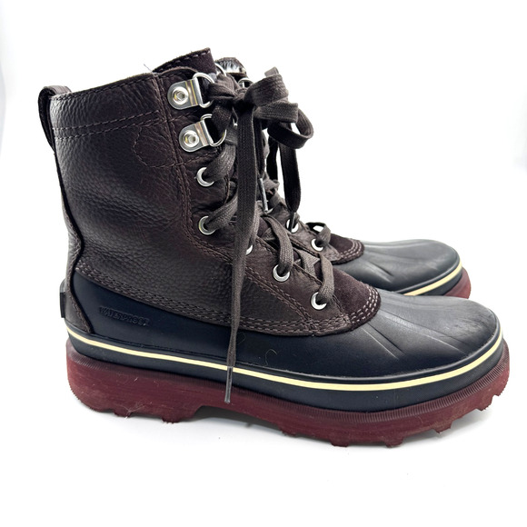 Sorel Men's Caribou Storm WP 'Blackened Brown' NM3964-205 size 8.5 - Picture 1 of 10